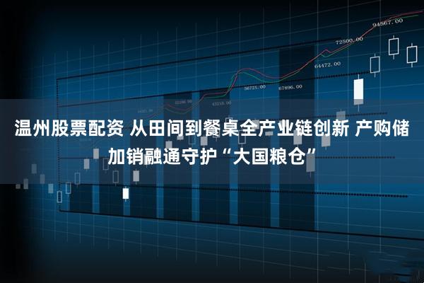 温州股票配资 从田间到餐桌全产业链创新 产购储加销融通守护“大国粮仓”