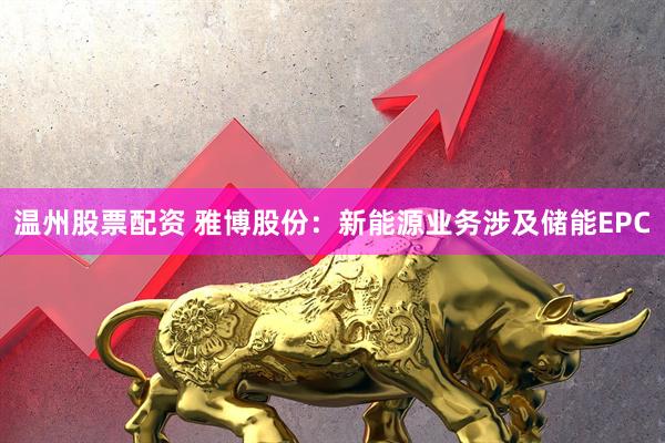 温州股票配资 雅博股份：新能源业务涉及储能EPC